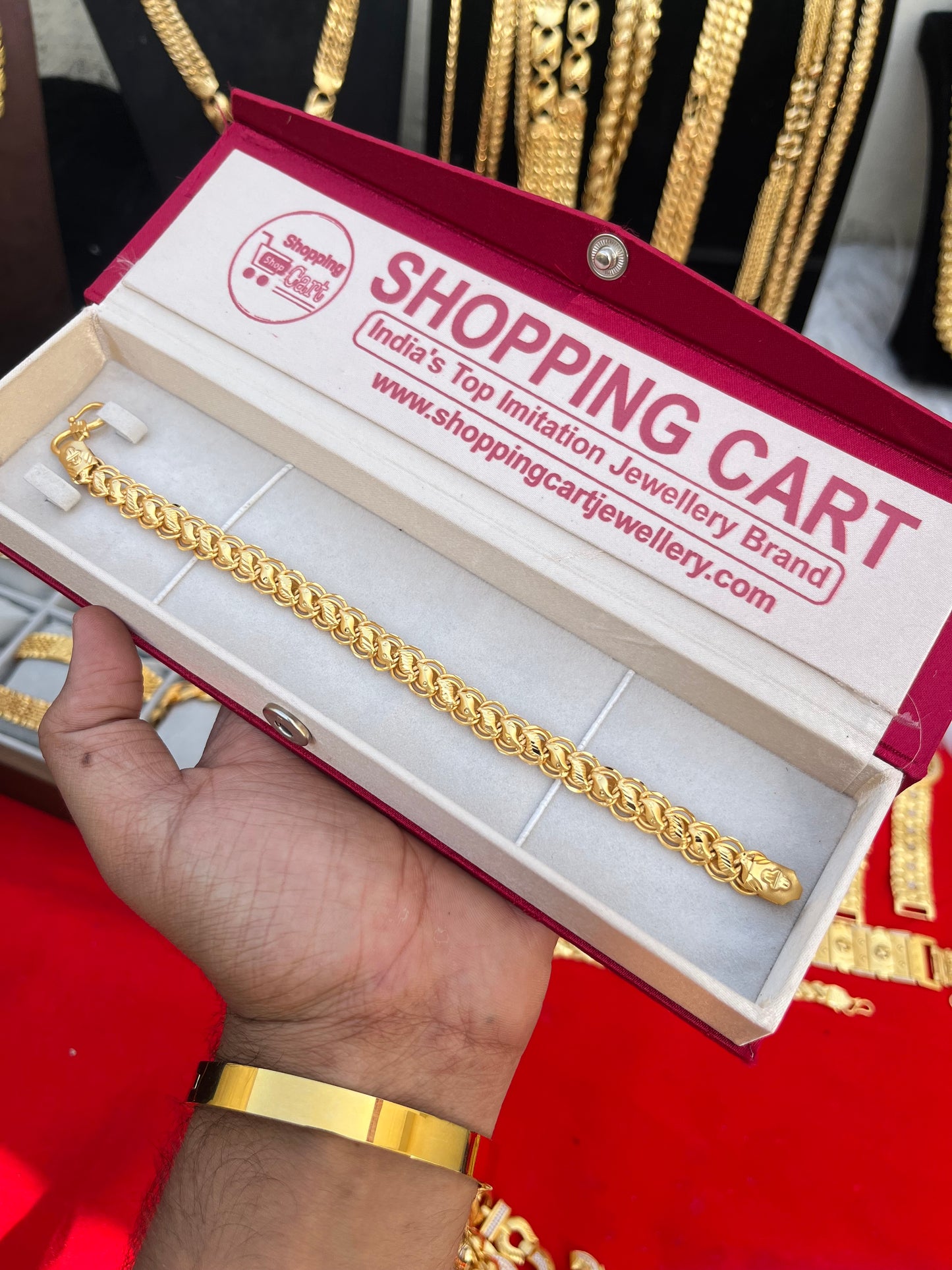 one gram gold plated lautos design bracelet