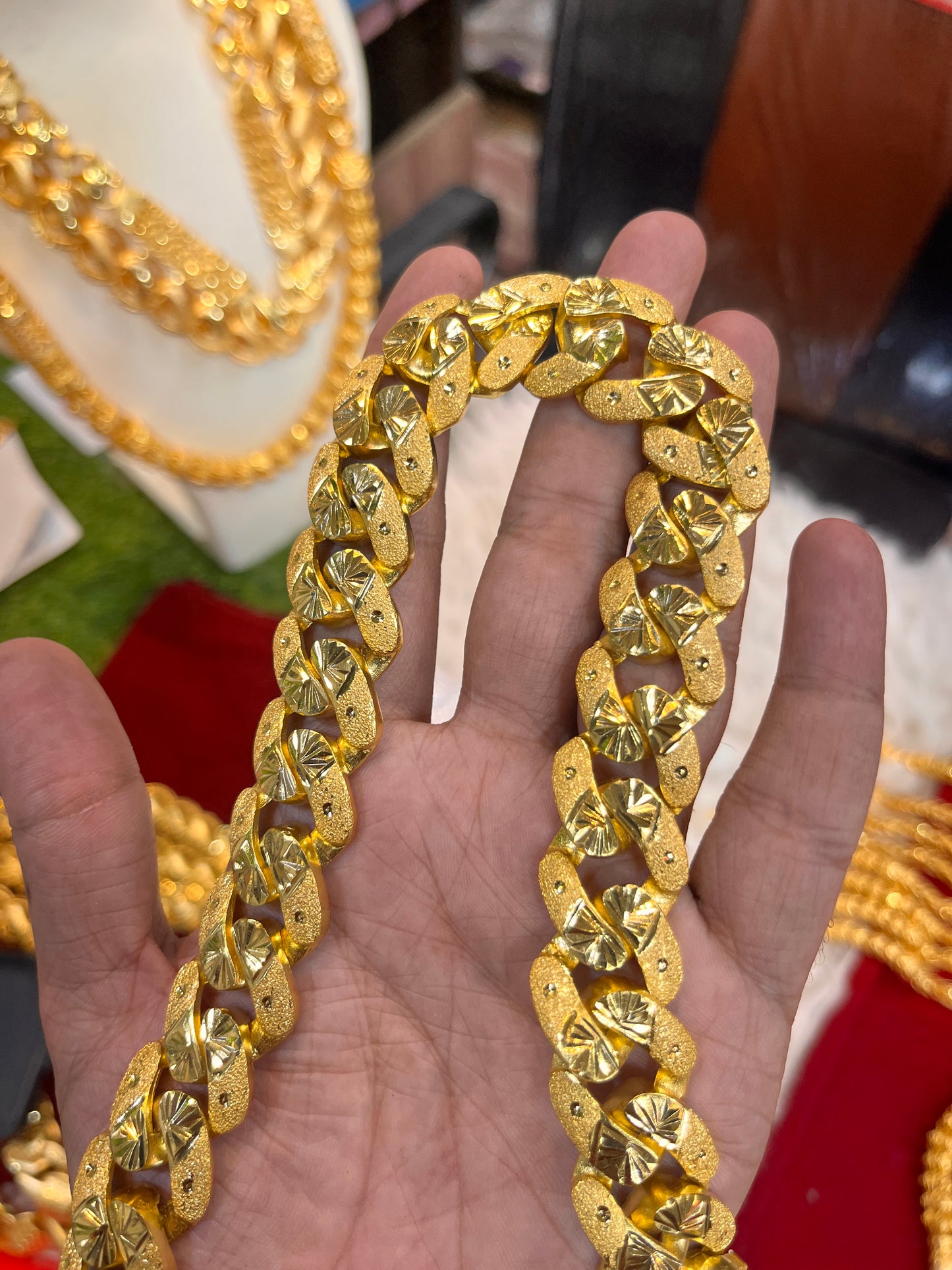 One gram gold plated cuban design heavy chain