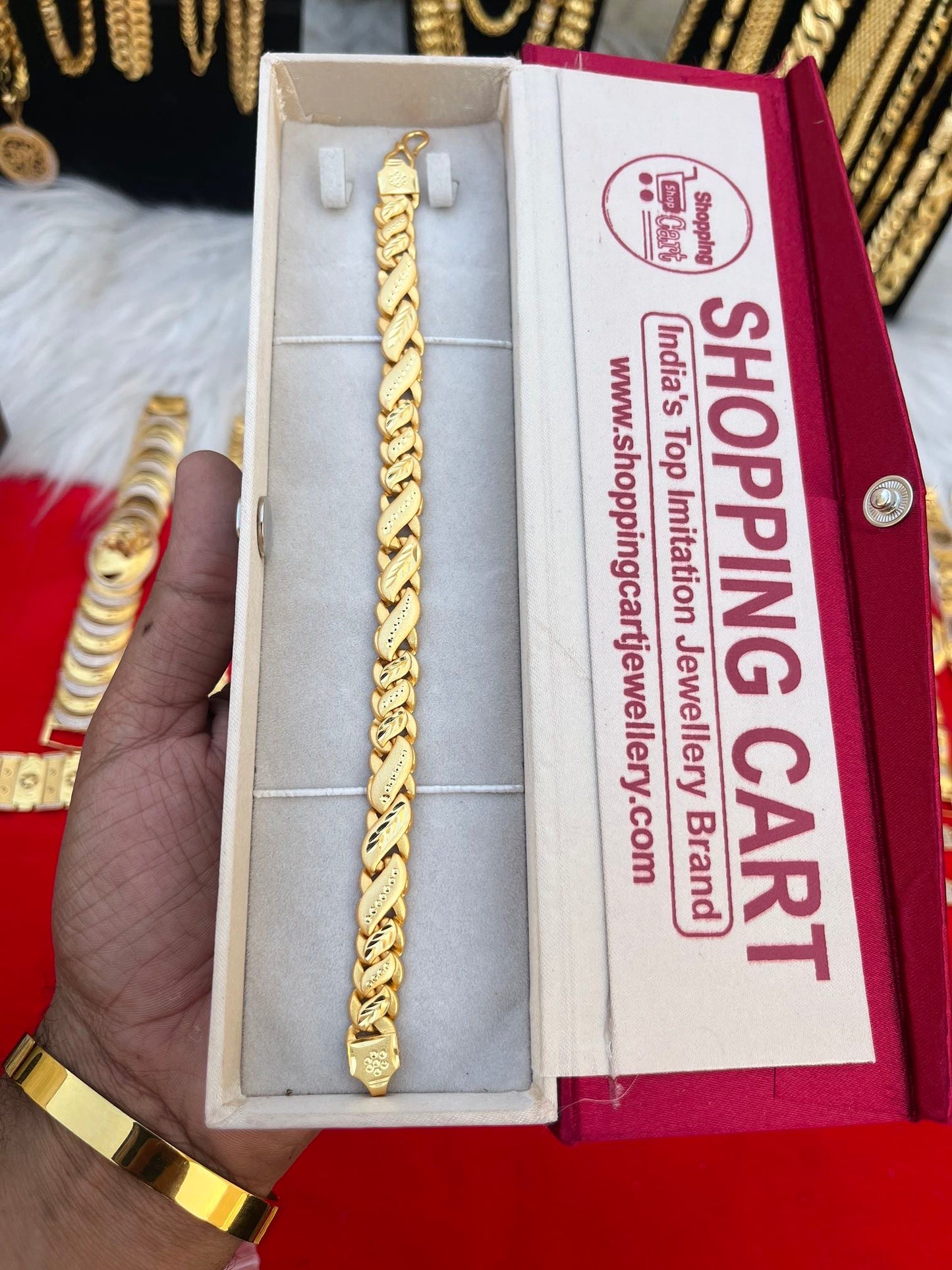 one gram gold plated singapuri three by thee lautos bracelet