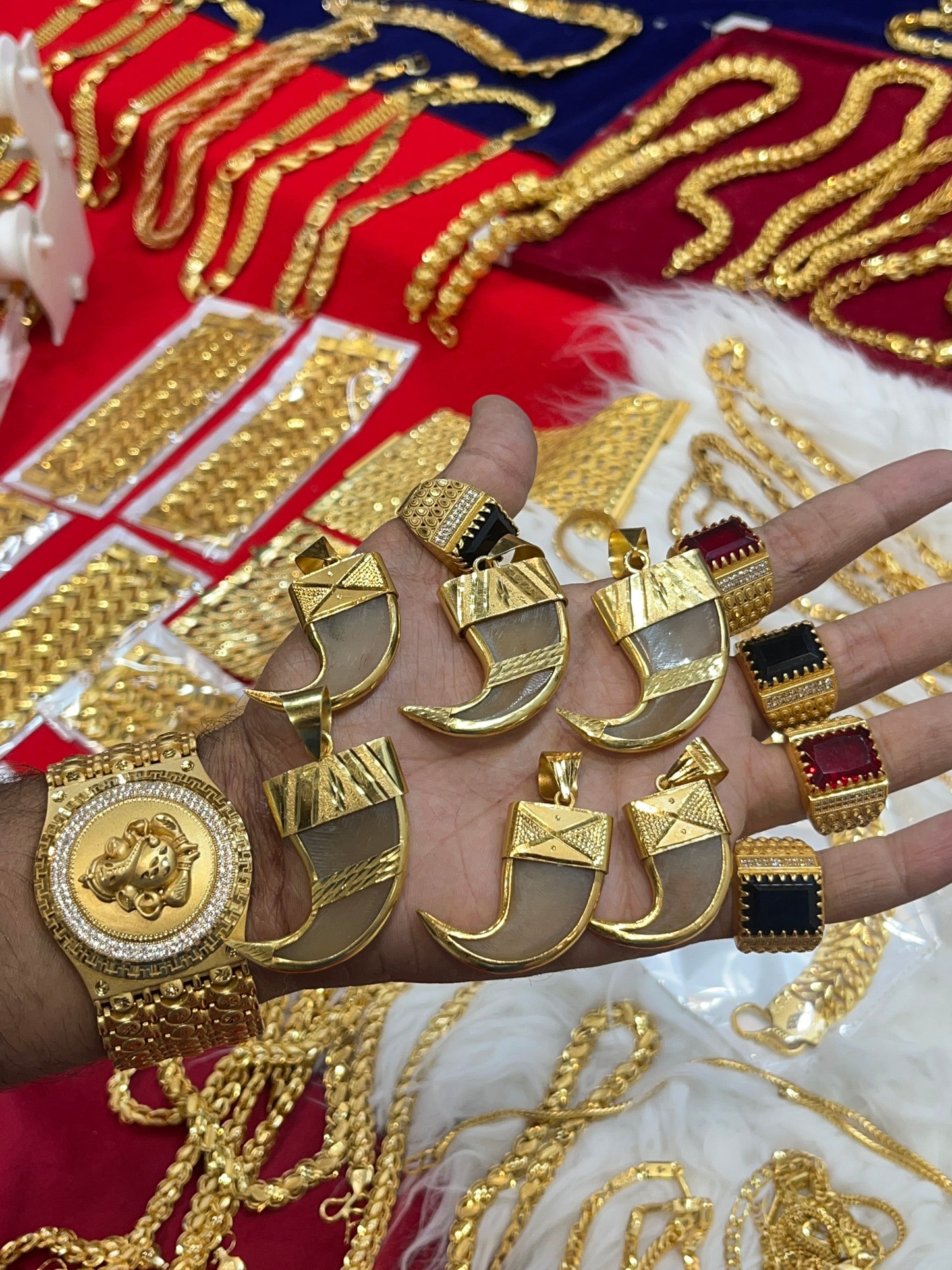 Gold plated neals design pandent premium 1piece