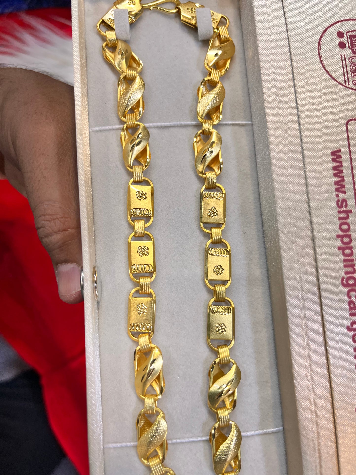one gram gold plated big navabi mix chain