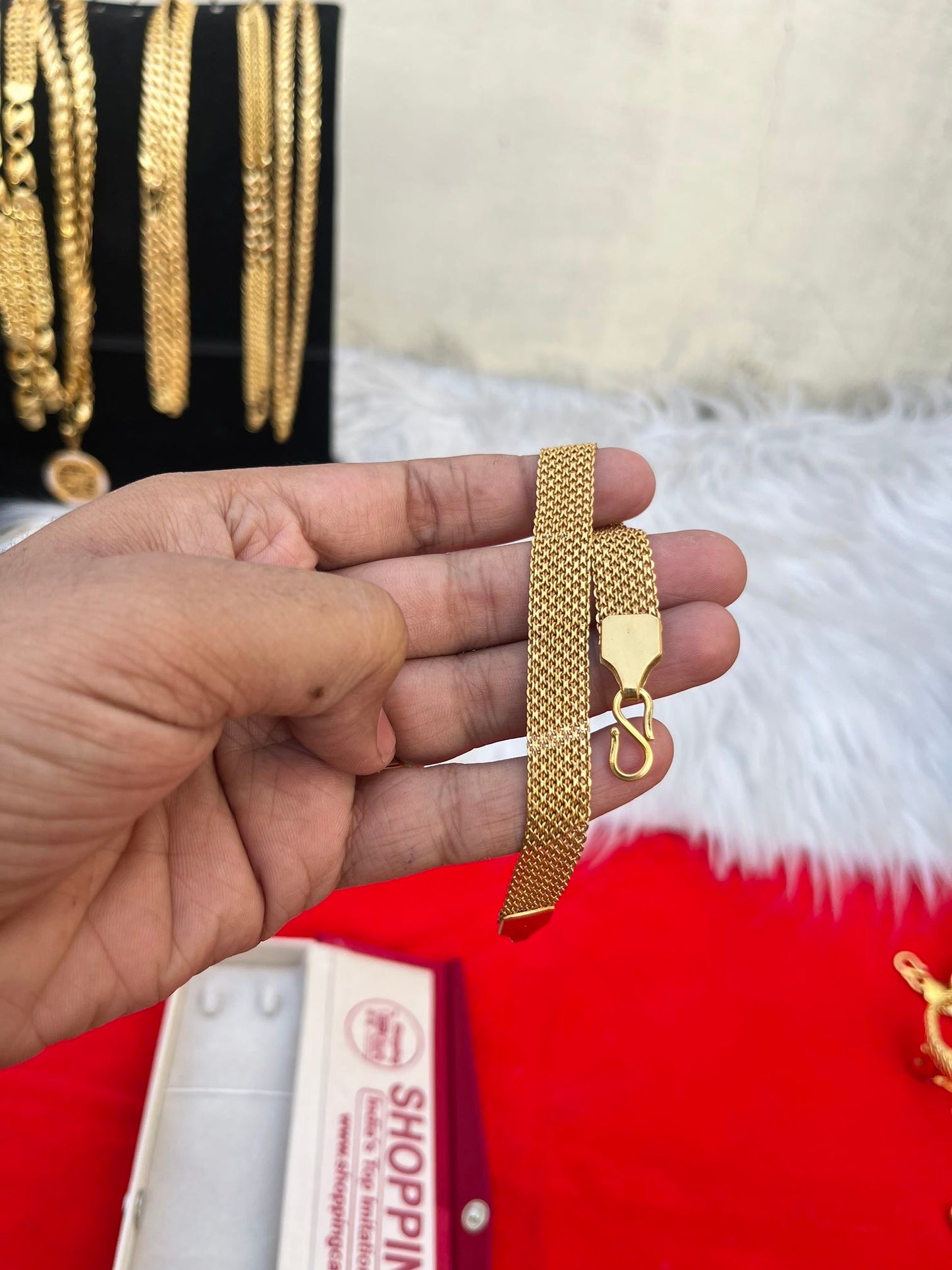 one gram gold plated slet deisgn bracelet