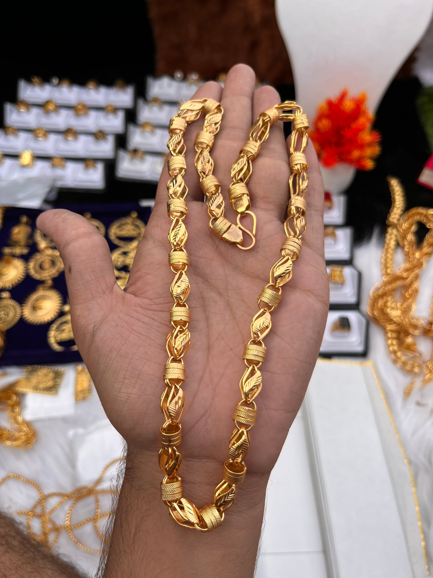 Men's one gram gold Round Chain