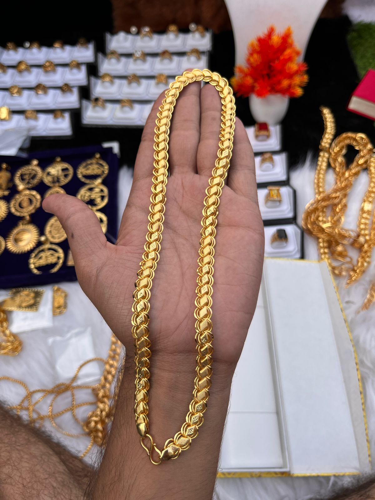 Men's one gram gold Premium Lautos design chain