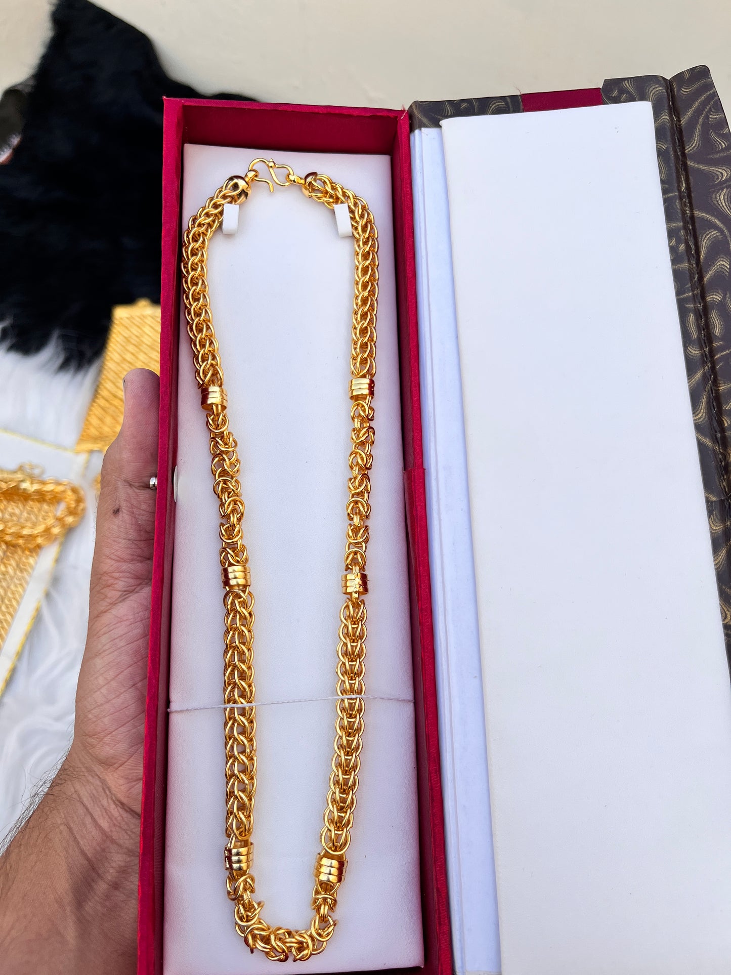Men's one gram gold Reguler Indo Premium Quality Gold Polished Chain