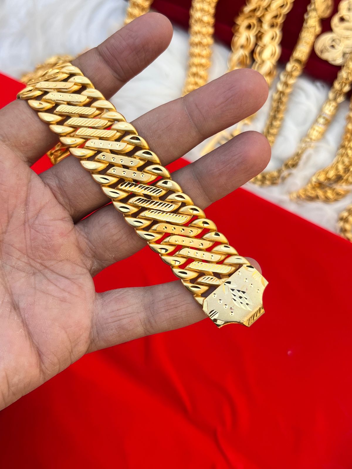 Gold plated premium design cross design bracelet