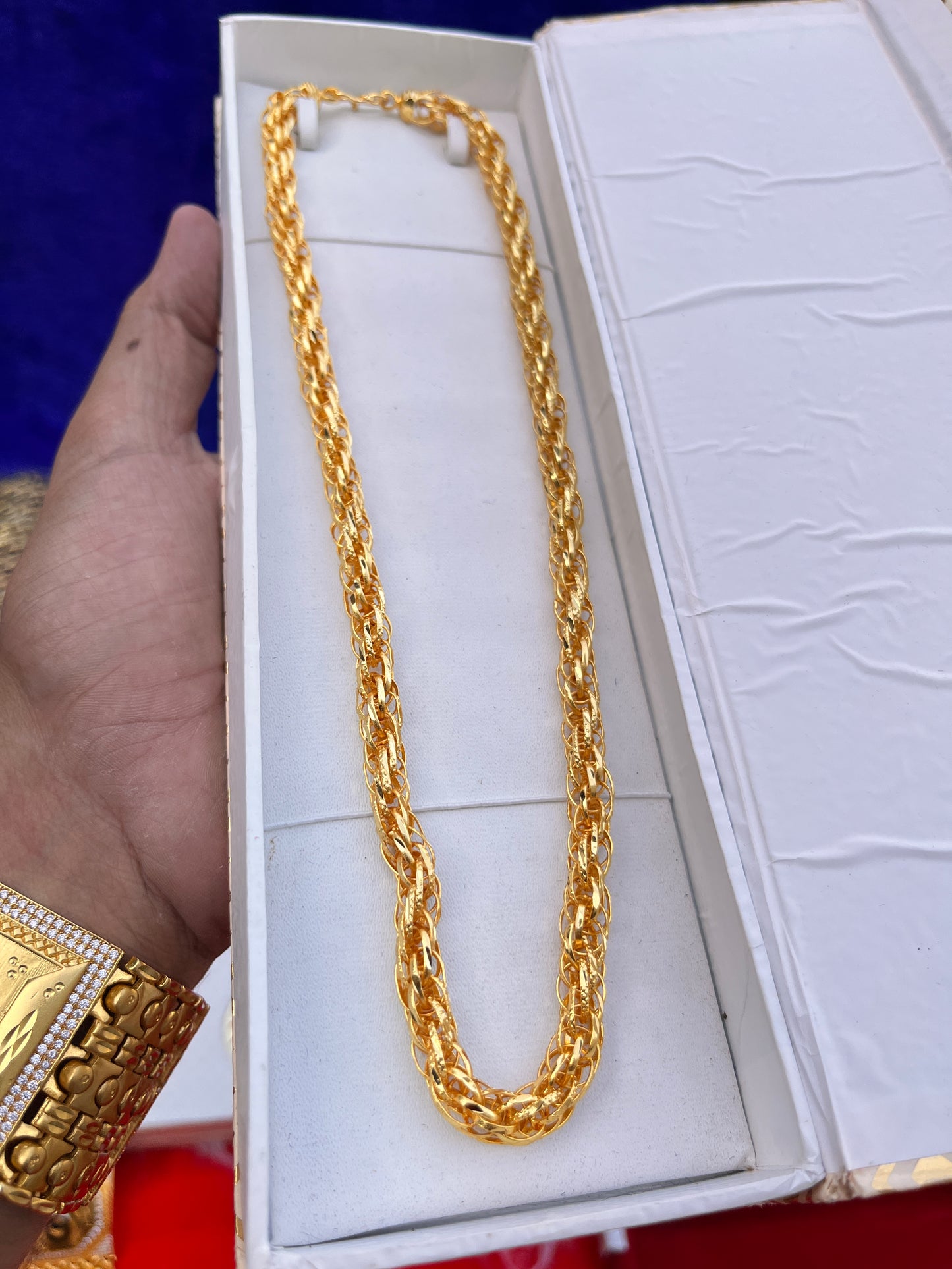Men's one gram gold Reguler Rassa chain