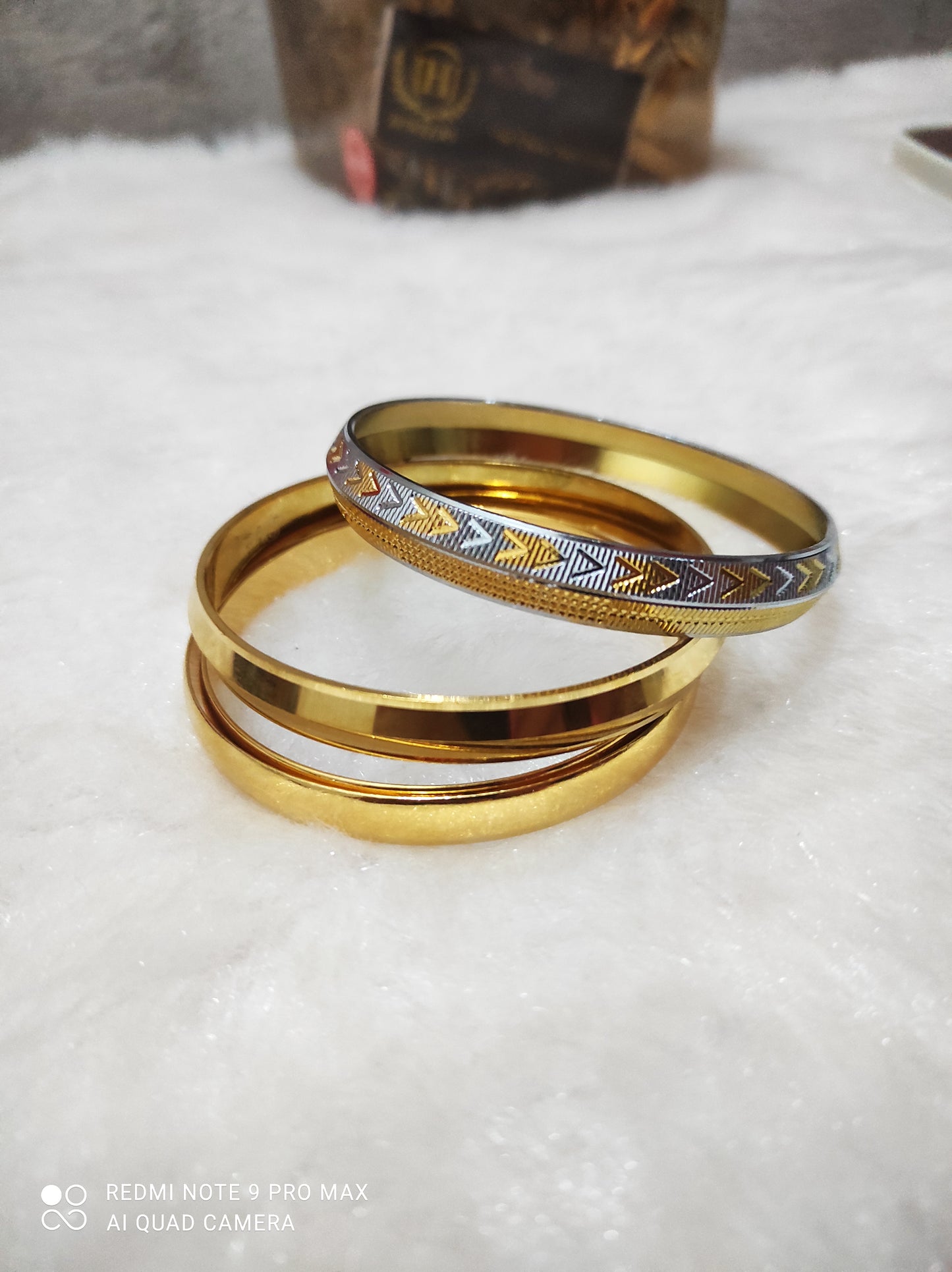 Men's Gold Plated Rodium Polish Kada
