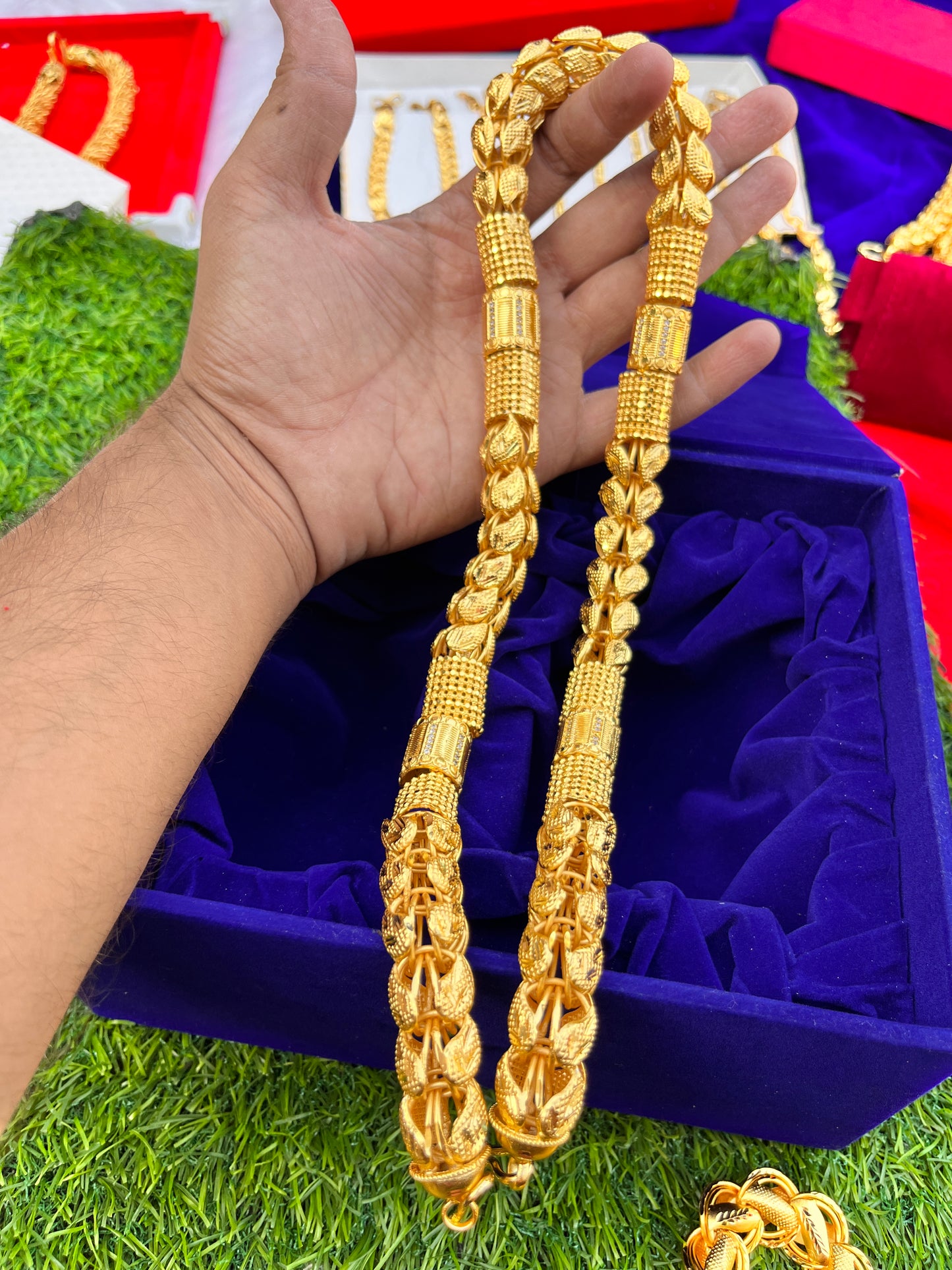 Men's one gram gold Heavy Daimond Chain