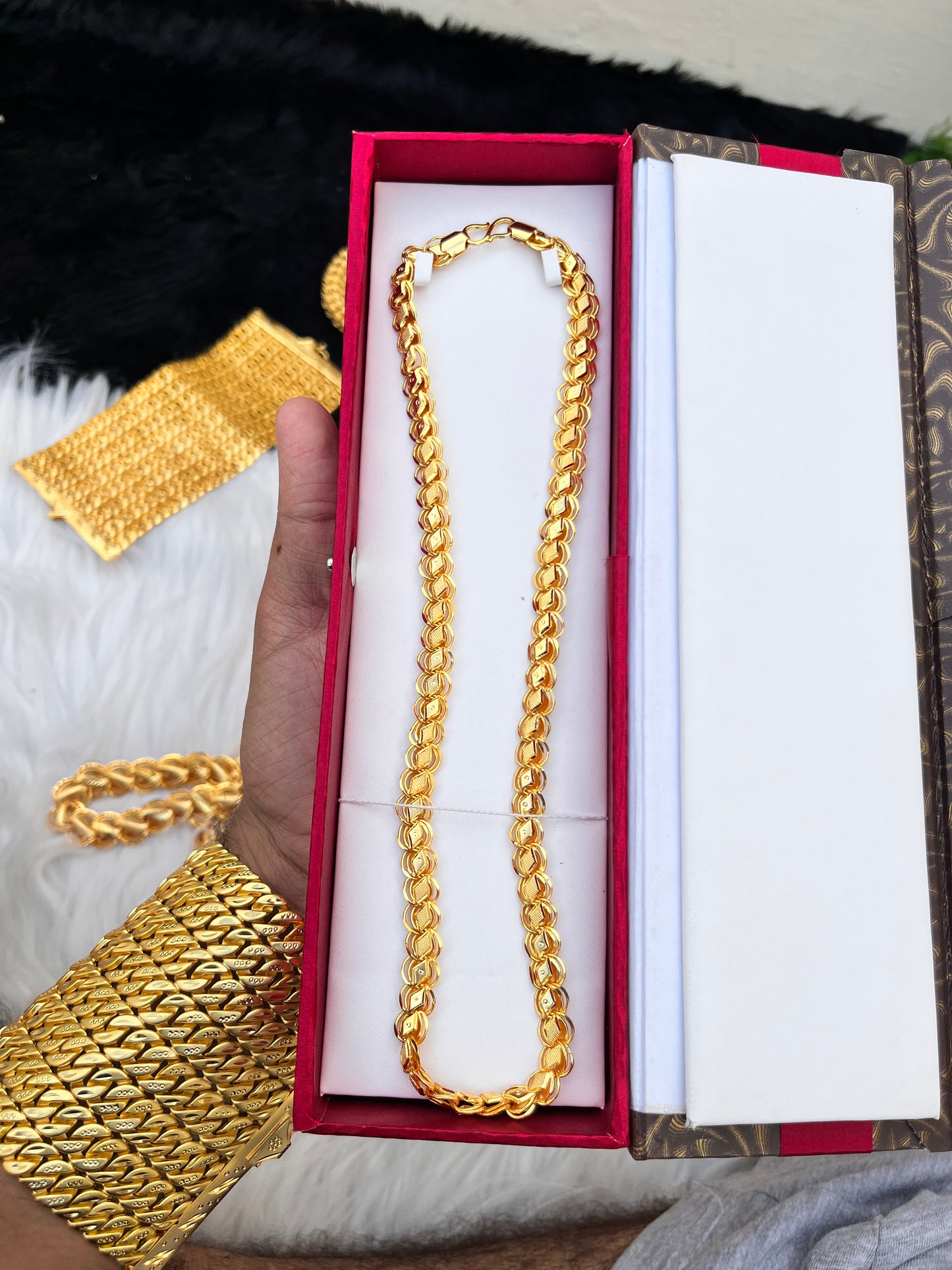 Men's one gram gold Lautos Design Chain