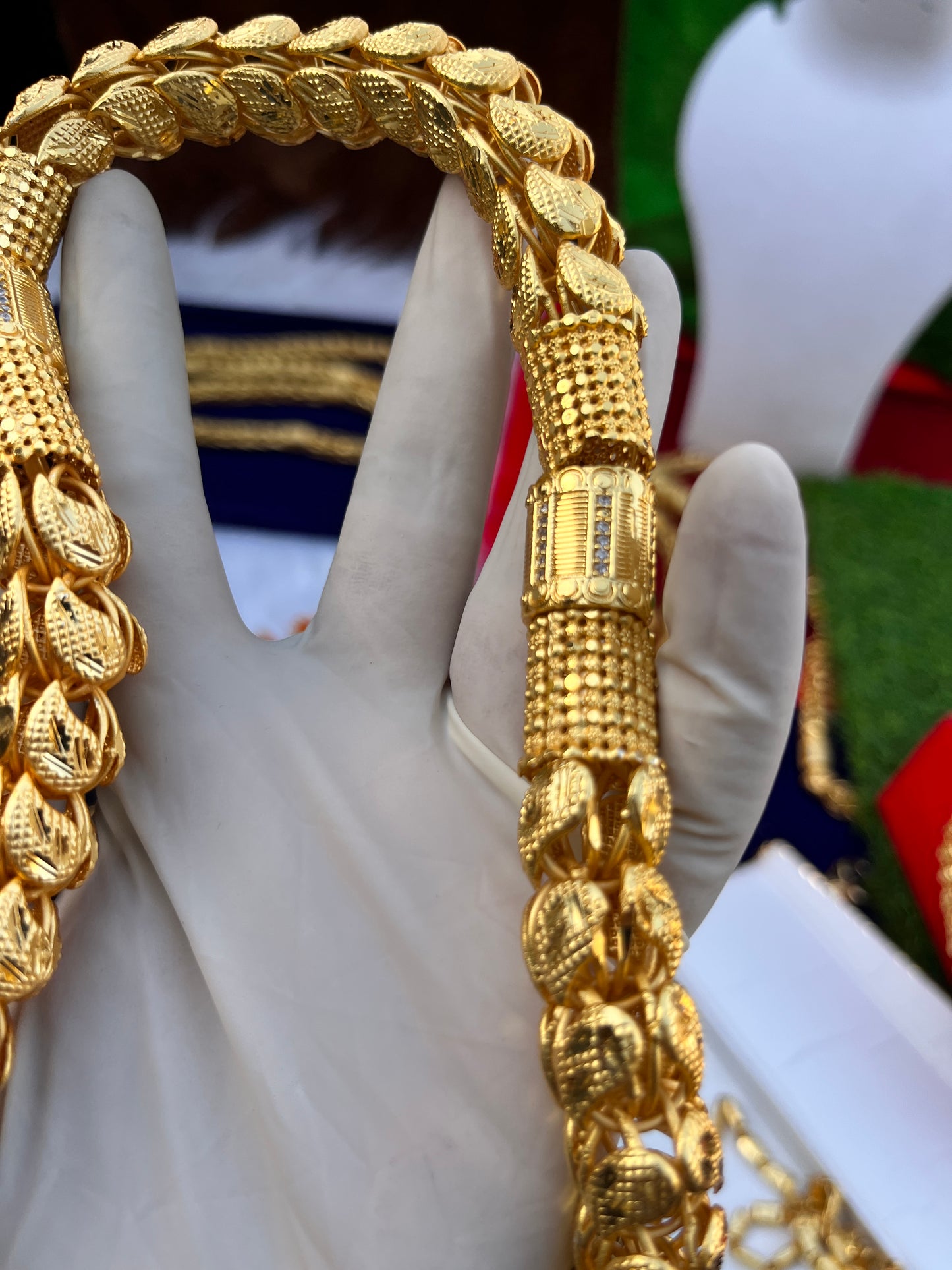 Men's one gram gold Heavy Daimond Chain