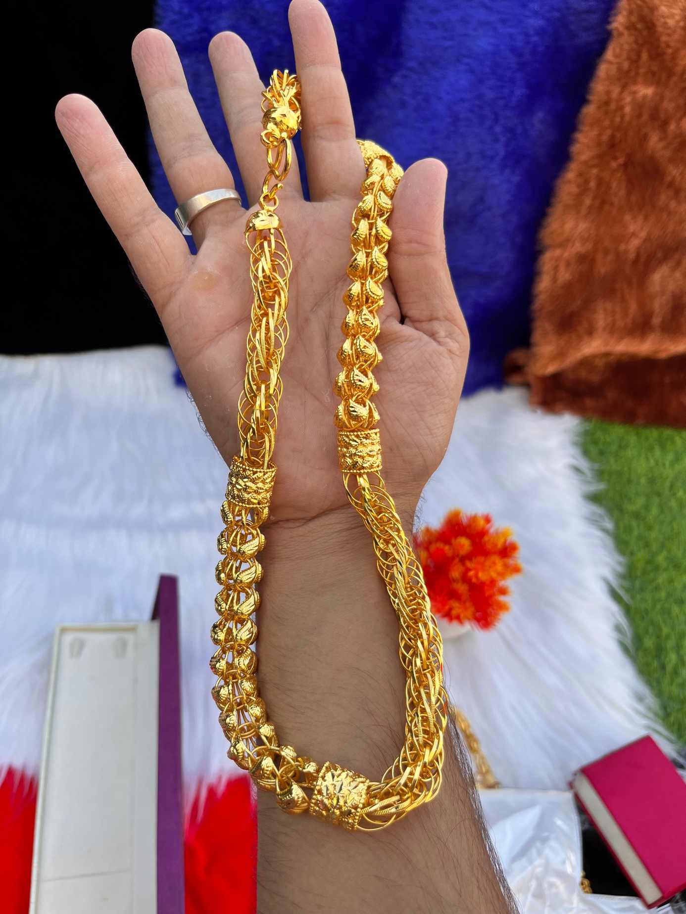 Men's one gram gold Heavy Big Rsassa Design Chain