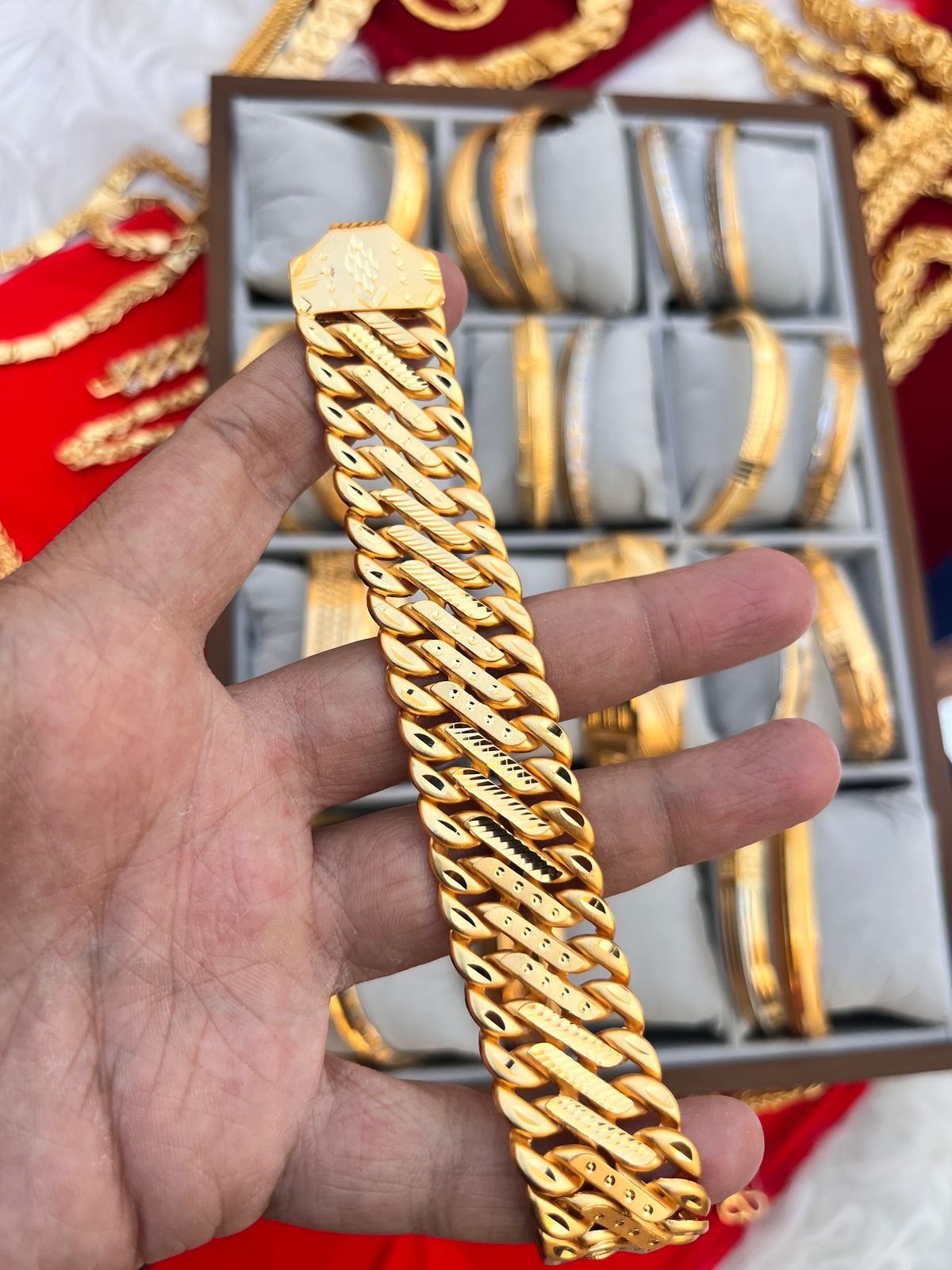 Gold plated premium design cross design bracelet