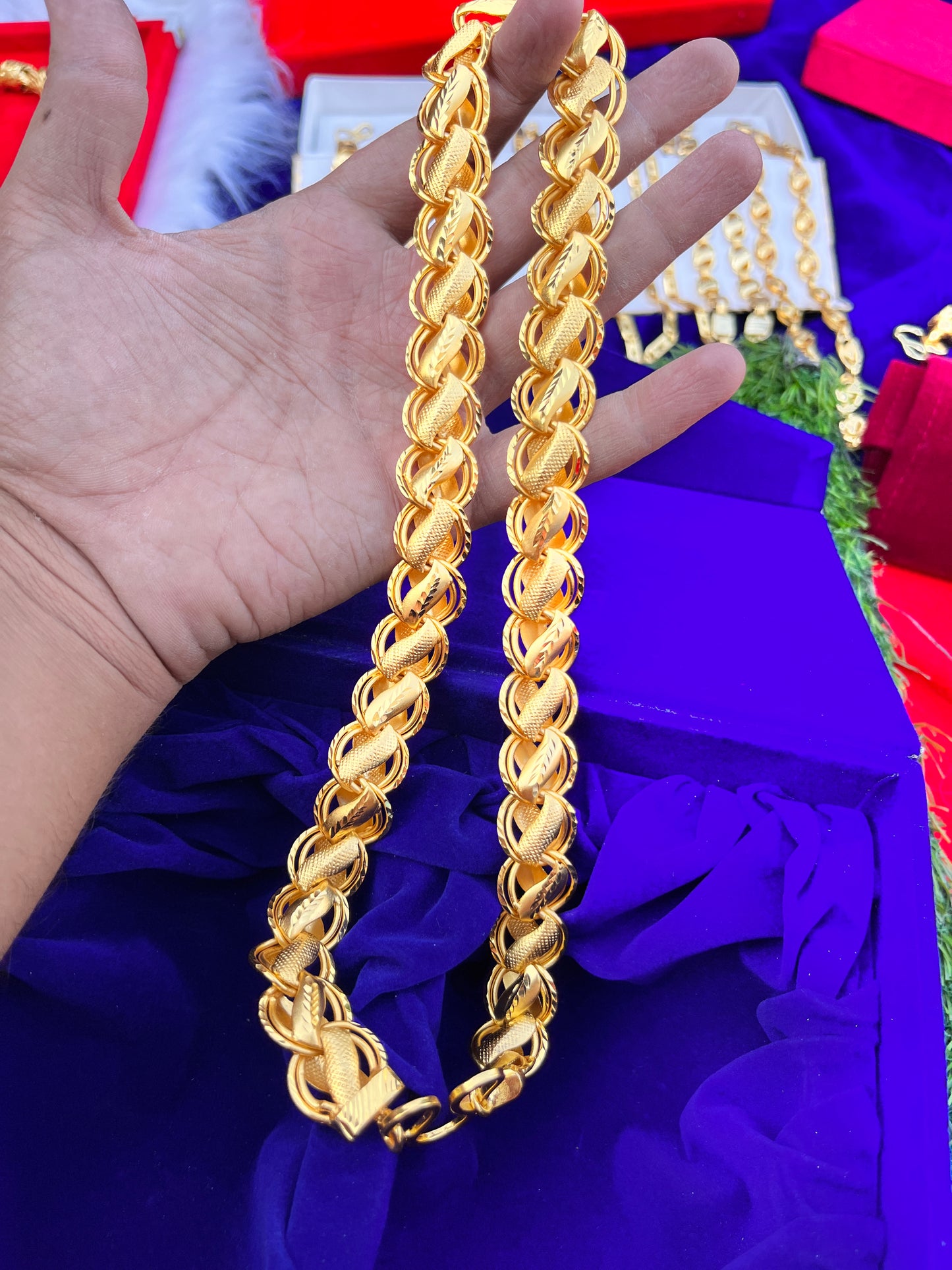 Men's one gram gold Lautos Heavy Design Chain