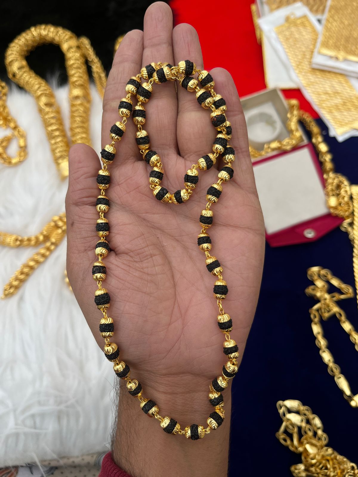 one gram gold Rudhraksh Mala