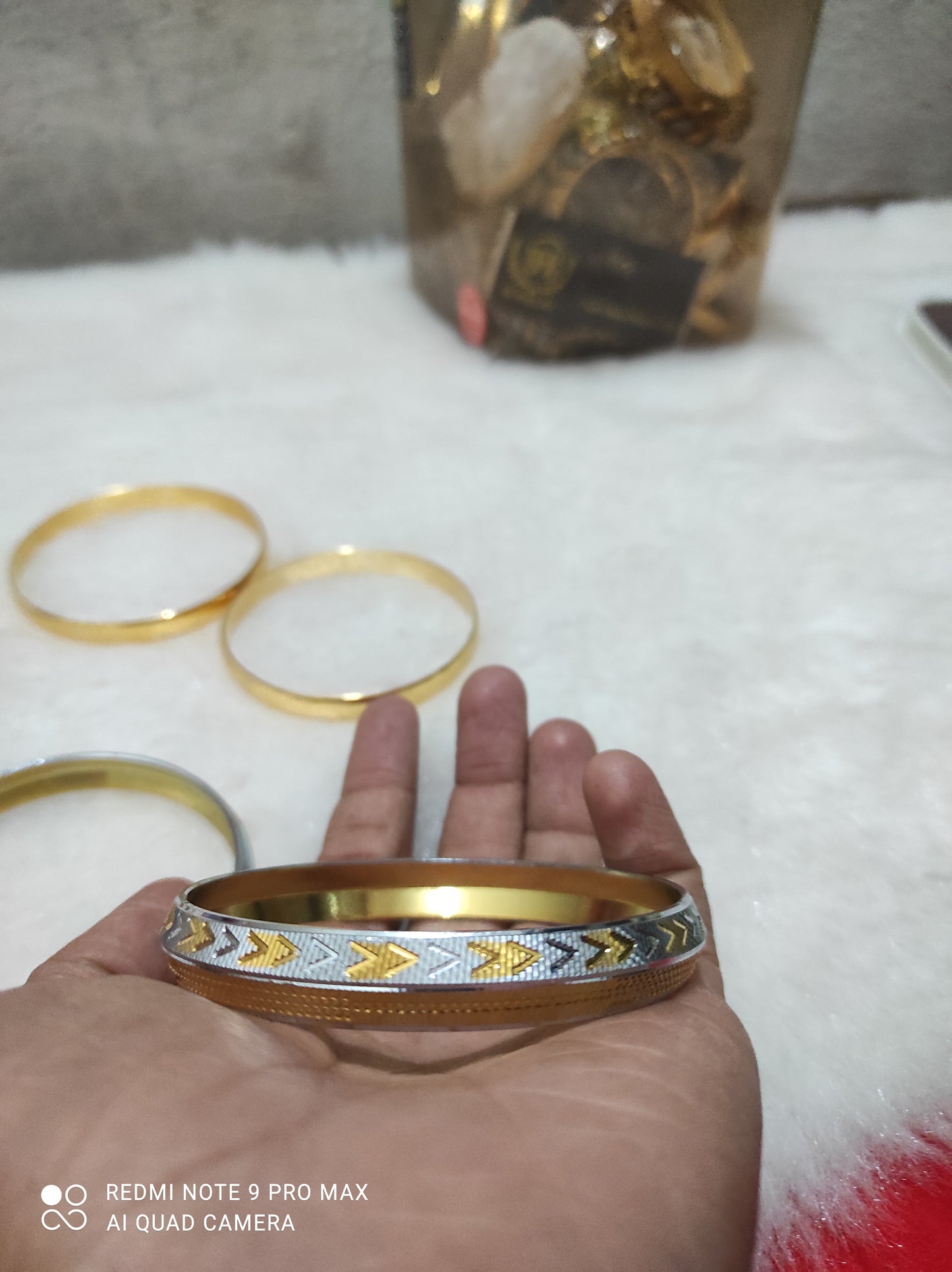 Men's Gold Plated Rodium Polish Kada