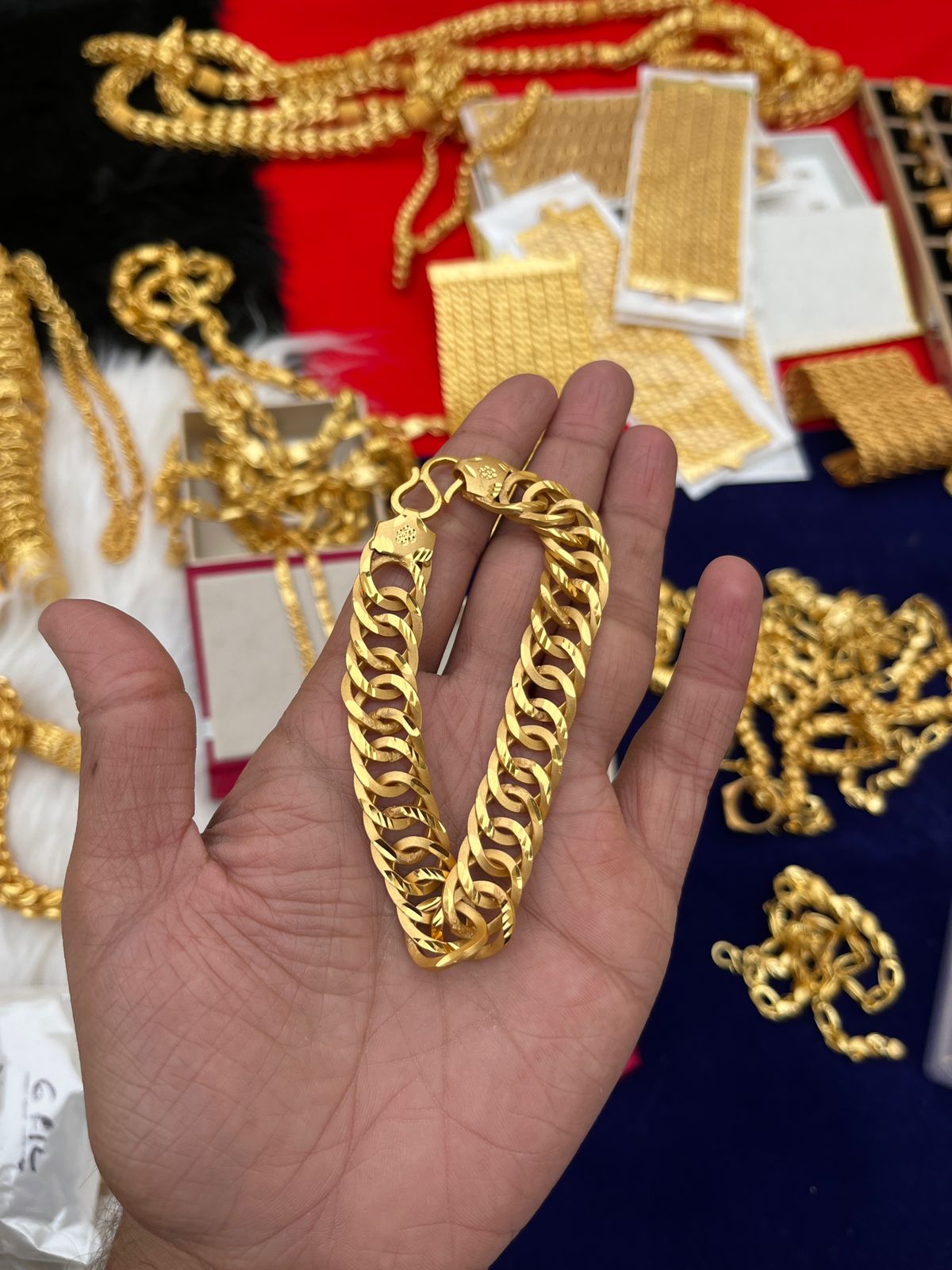 Men's one gram gold Premium Bracelet Premium Quality Gold Polished