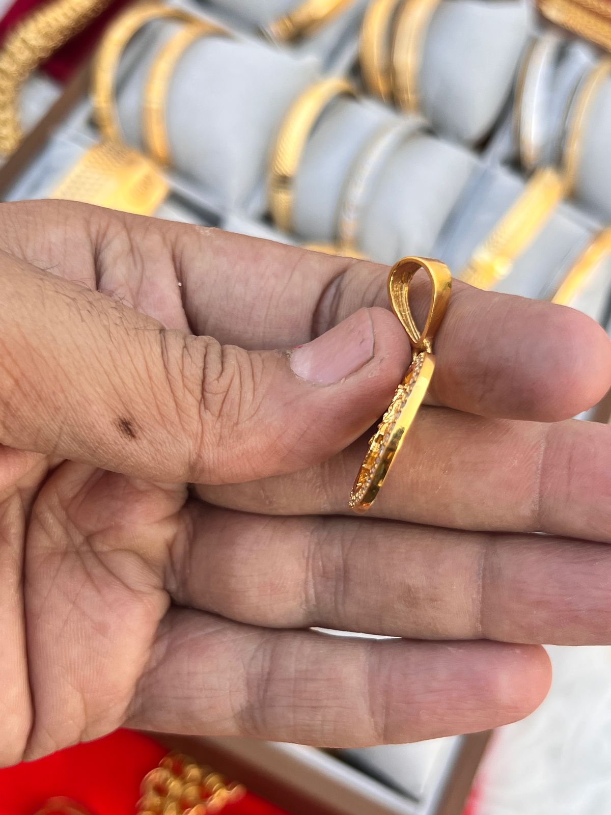 one gram gold premium mataji design pandent