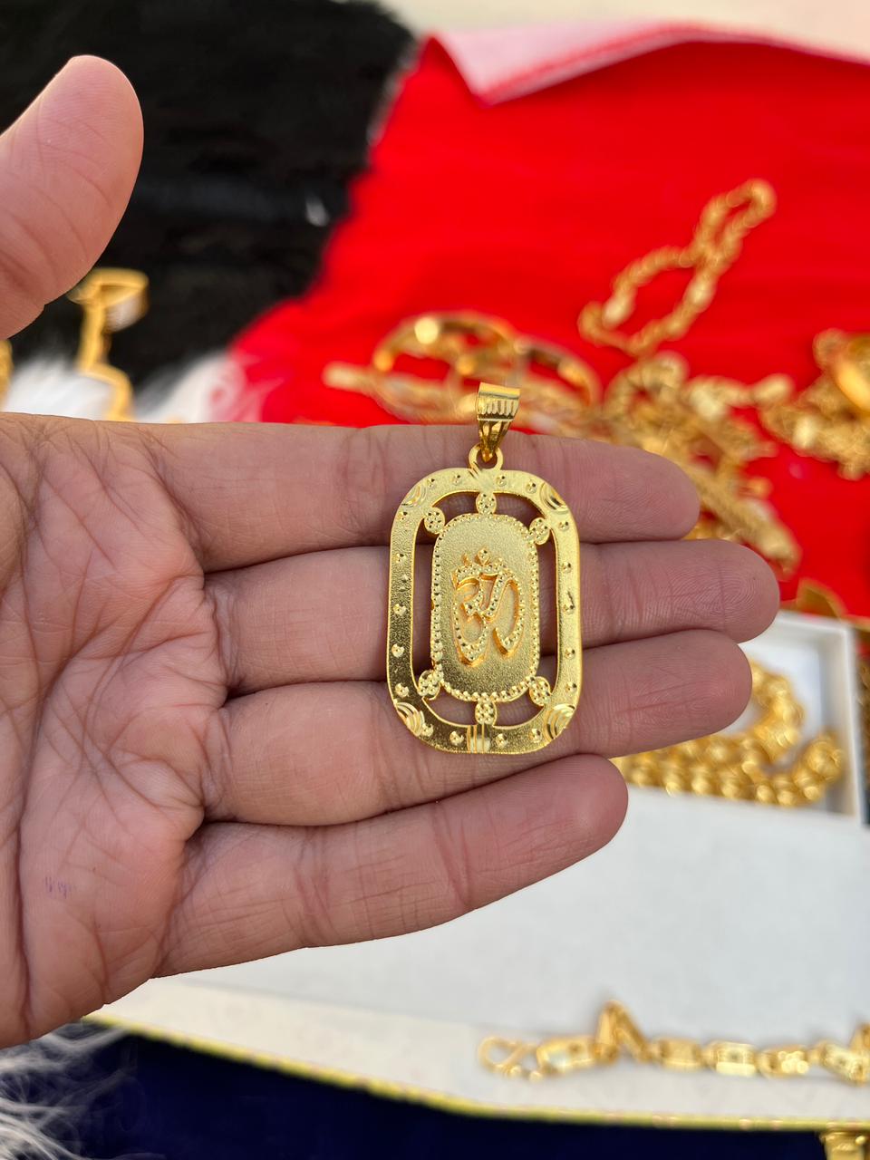 one gram gold Om Pendent