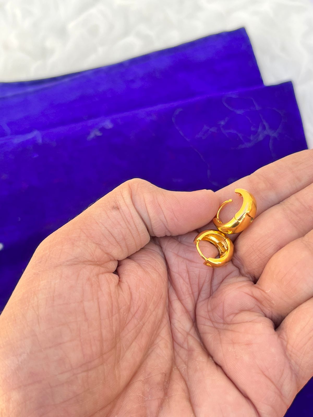 Gold plated premium stung design men's earrings