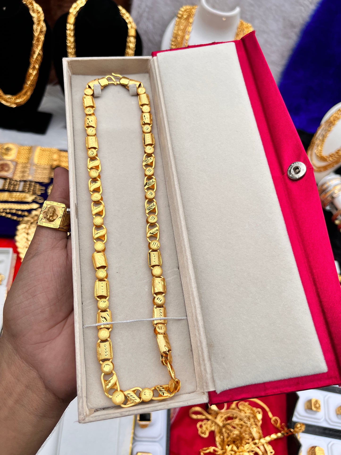 Men's one gram gold slim lautos design chain