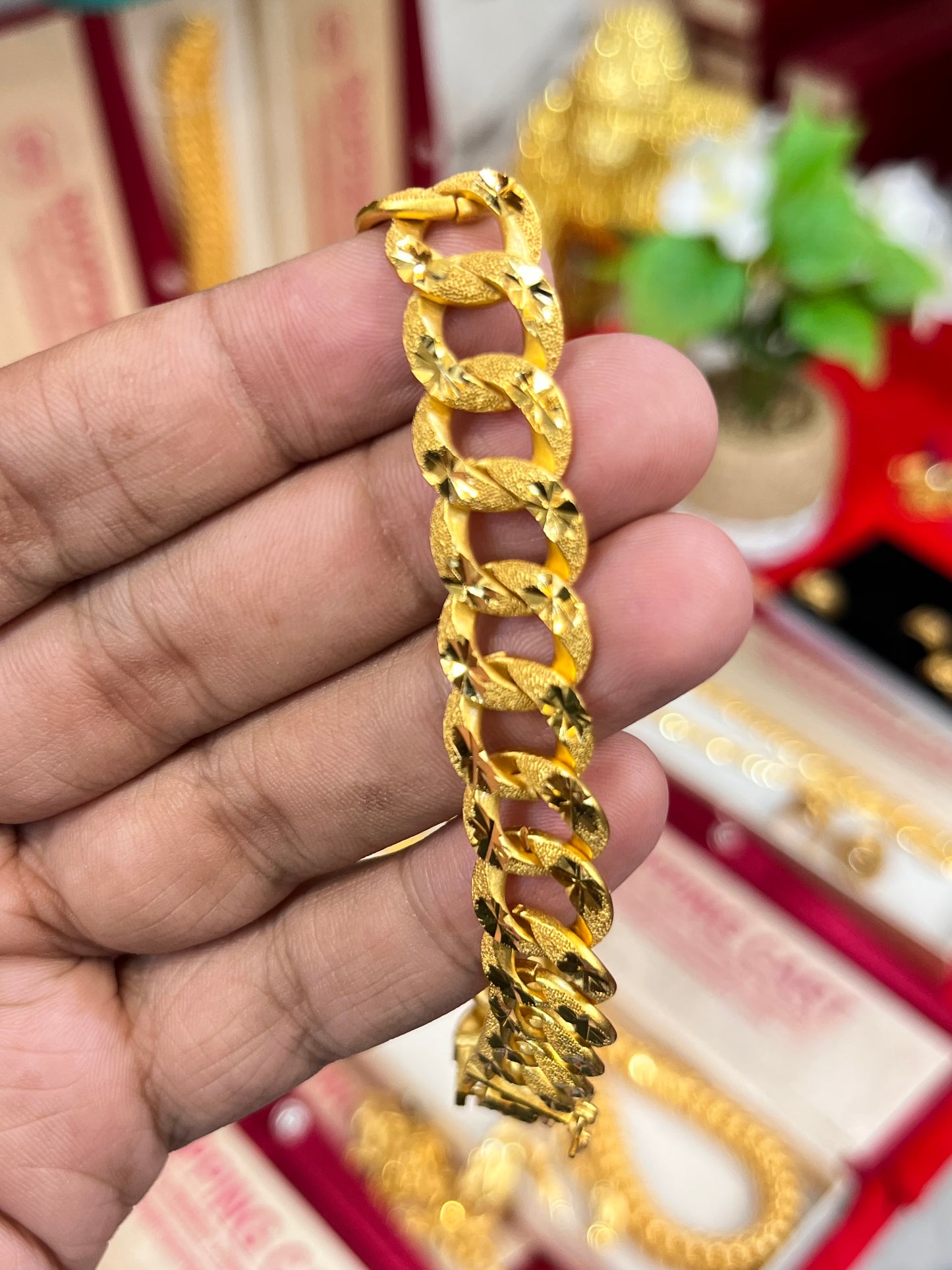 One gram gold plated kadi design bracelet