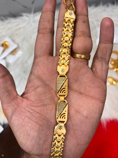 one gram gold plated premium siyan navi design bracelet