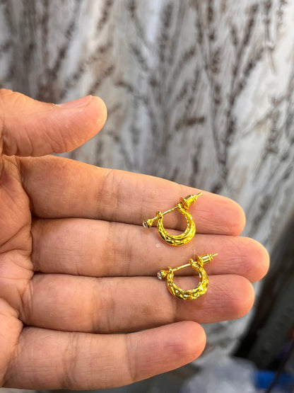 One gram gold plated men’s premium earrings