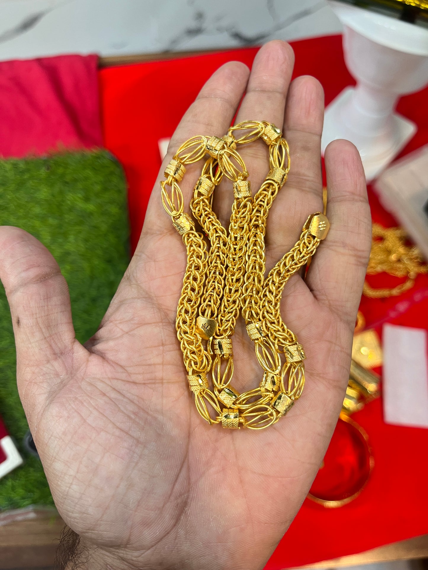 One gram gold plated new indo design premium chain