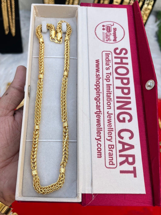 one gram gold plated classic indo design chain