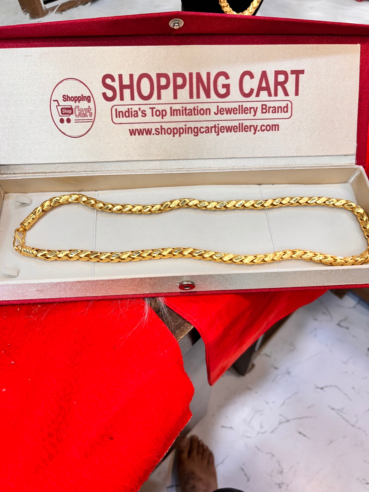one gram gold plated golfy design chain
