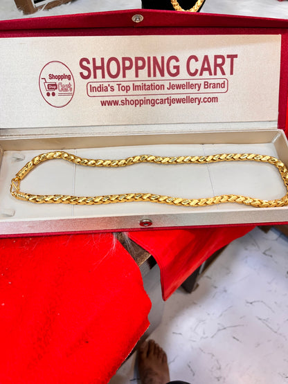 one gram gold plated golfy design chain