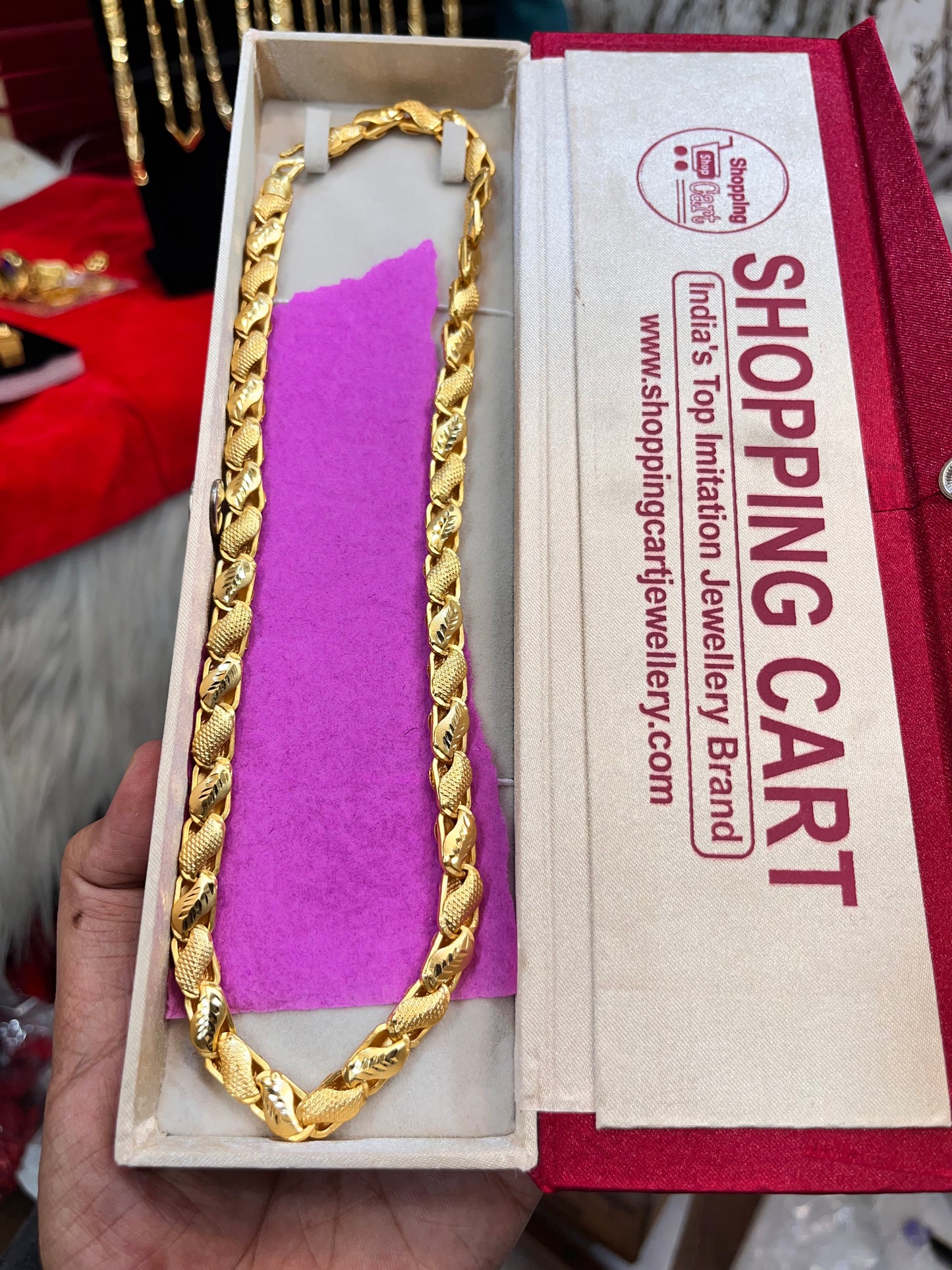One gram gold plated slim design chain