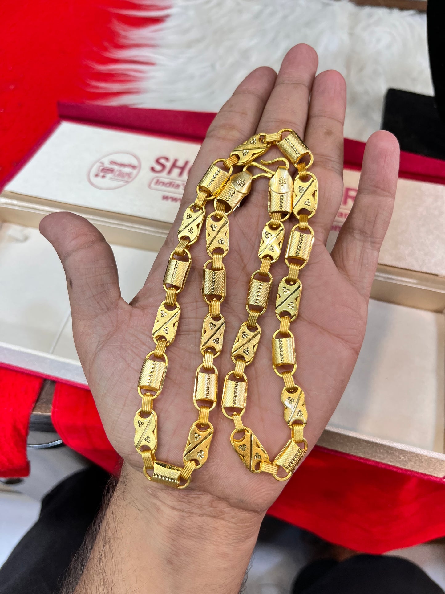 one gram gold slim navabi new design chain