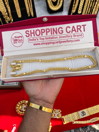 one gram gold plated classic indo design chain