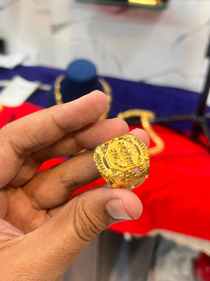 one gram gold plated sanwariya seth design ring