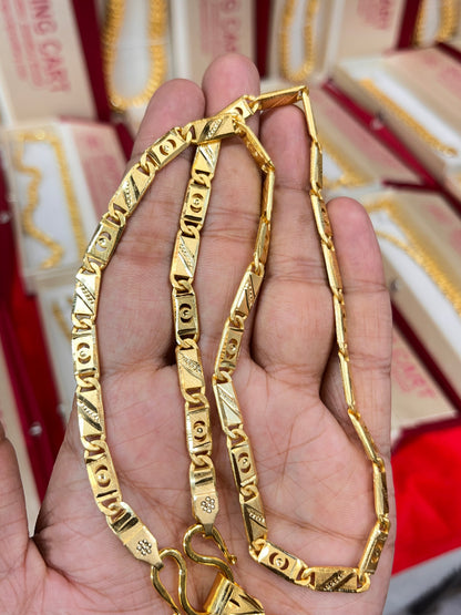 One gram gold plated navabi chain with jai shree syam pandent