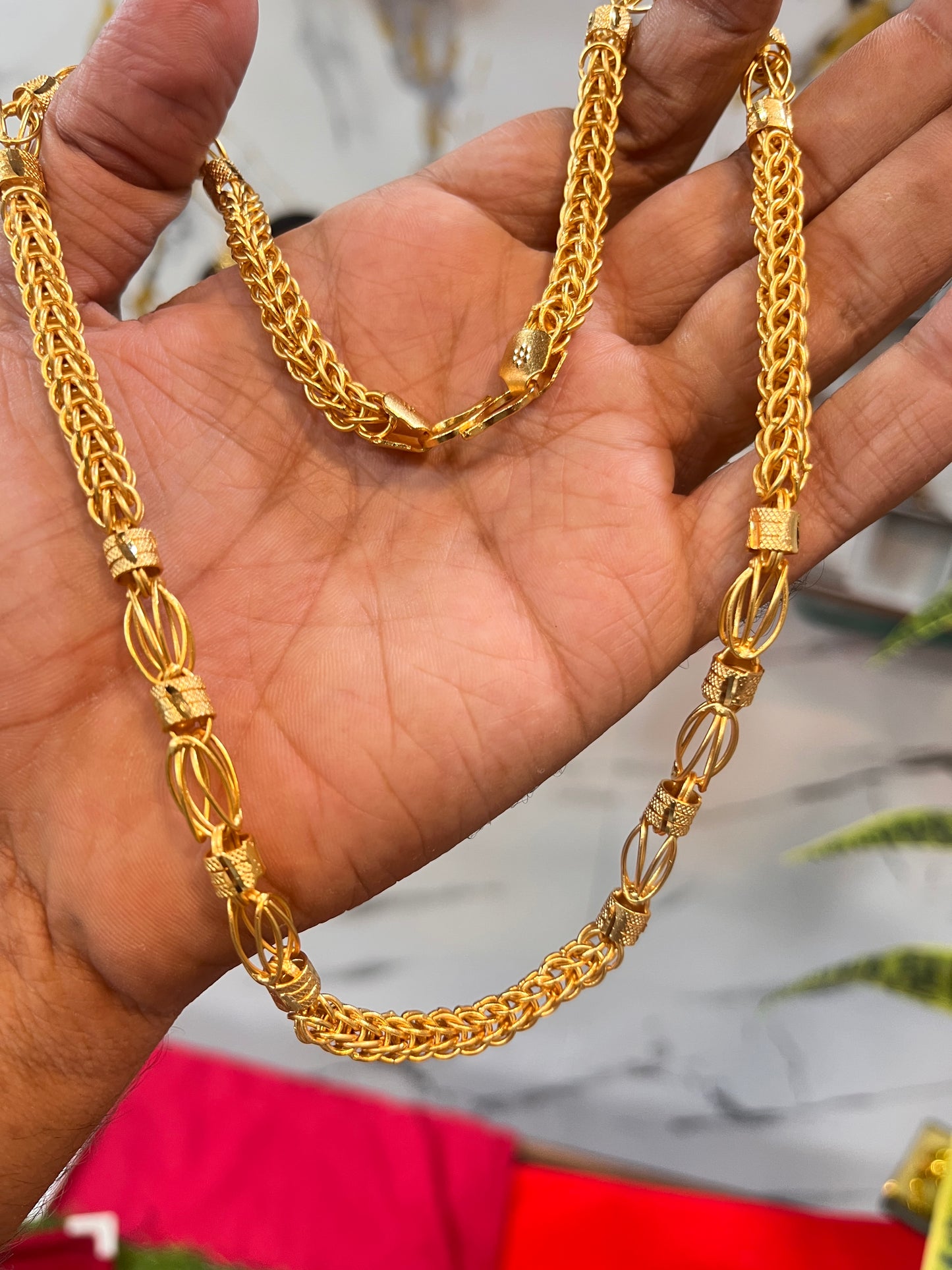 One gram gold plated new indo design premium chain
