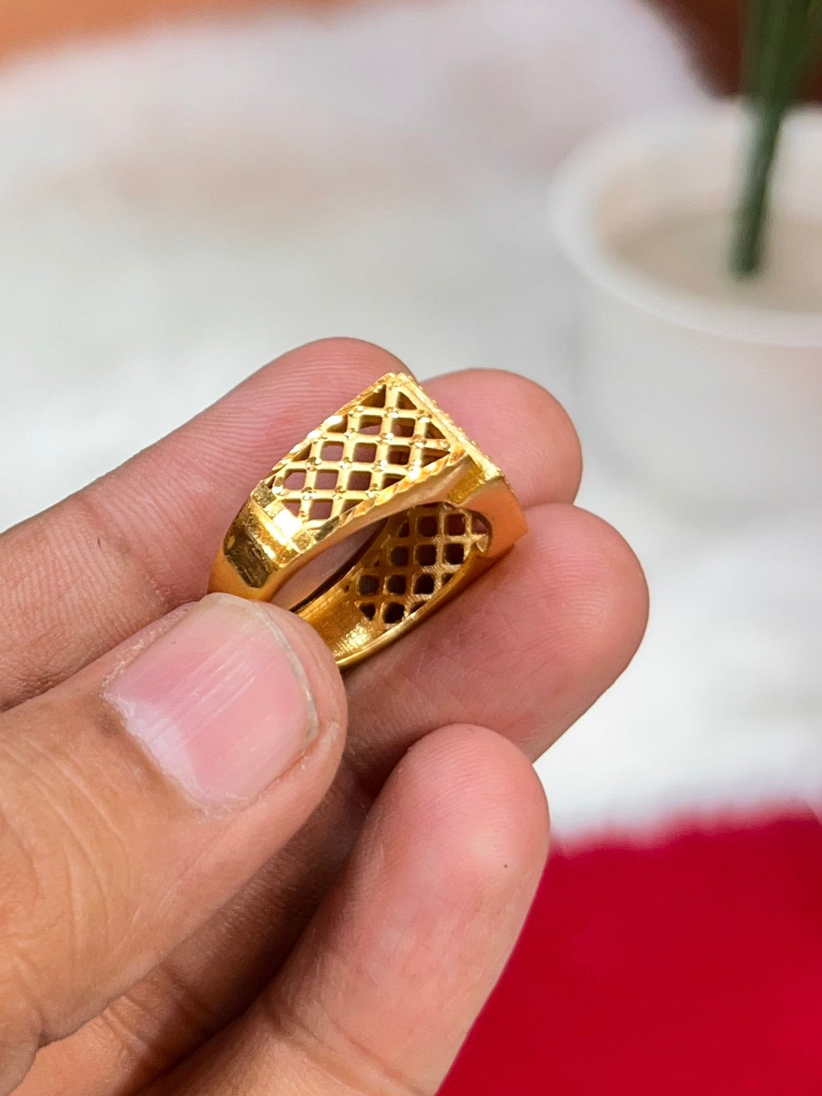 Gold plated premium daimond ring