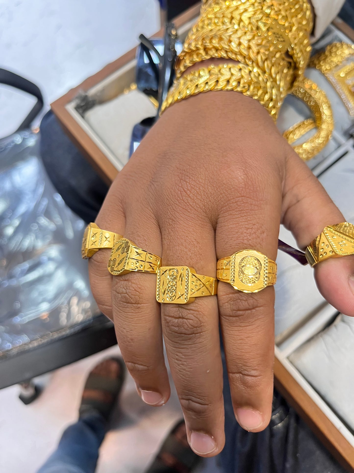 5 pack of men’s premium design rings