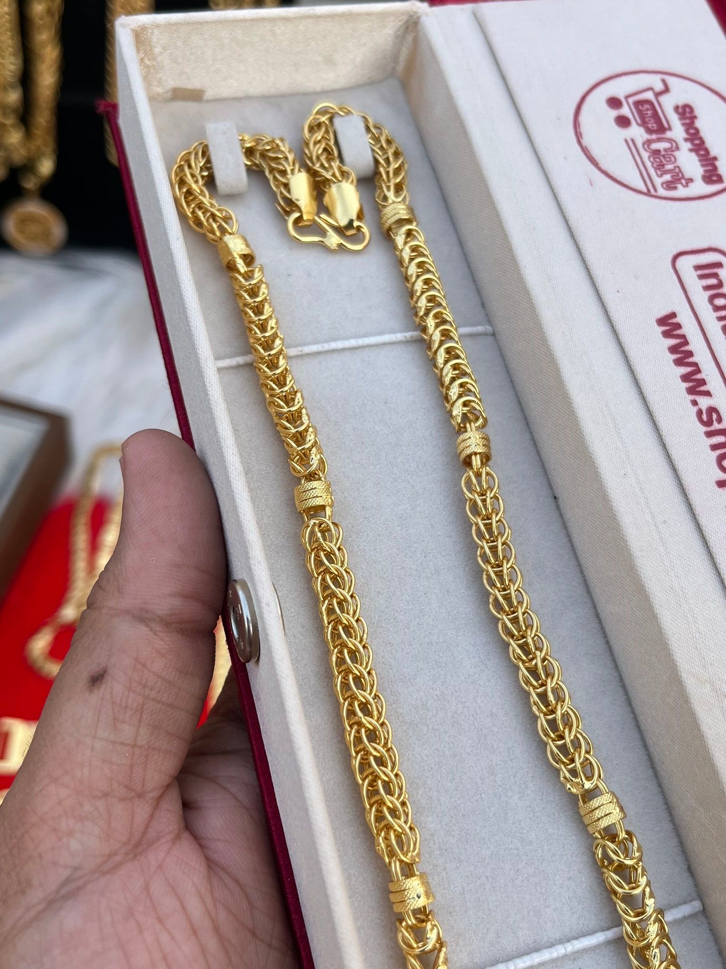 one gram gold plated classic indo design chain