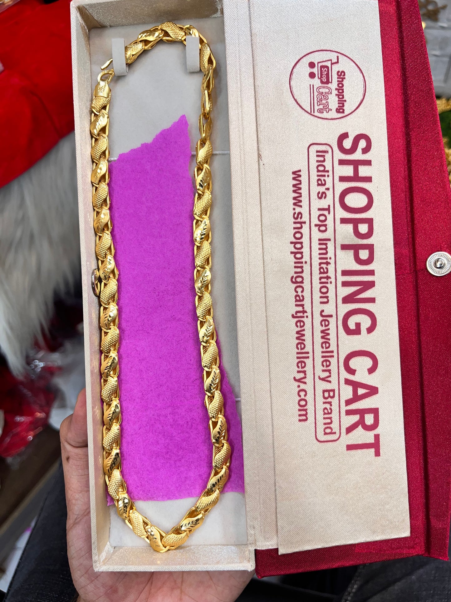 One gram gold plated slim design chain