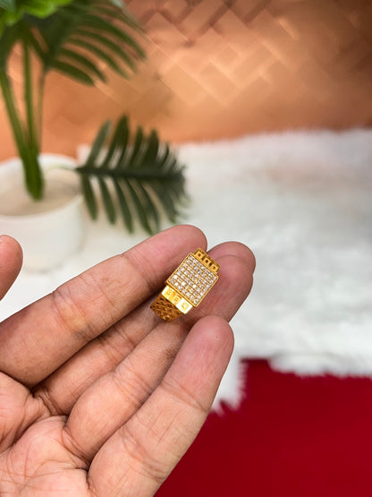 Gold plated premium daimond ring