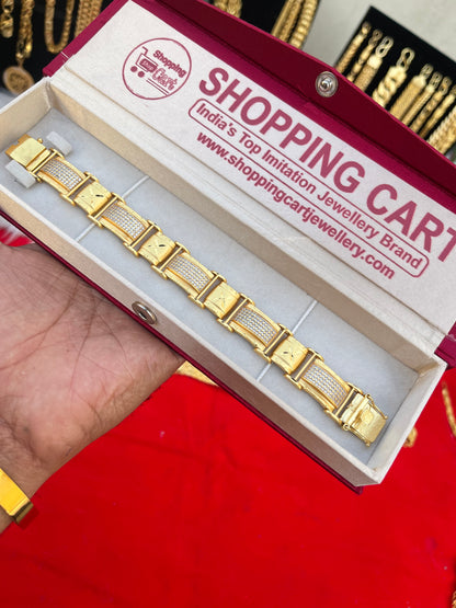 one gram gold plated daimond heavy bracelet