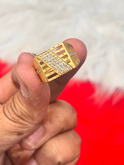 one gram gold plated daimond ring