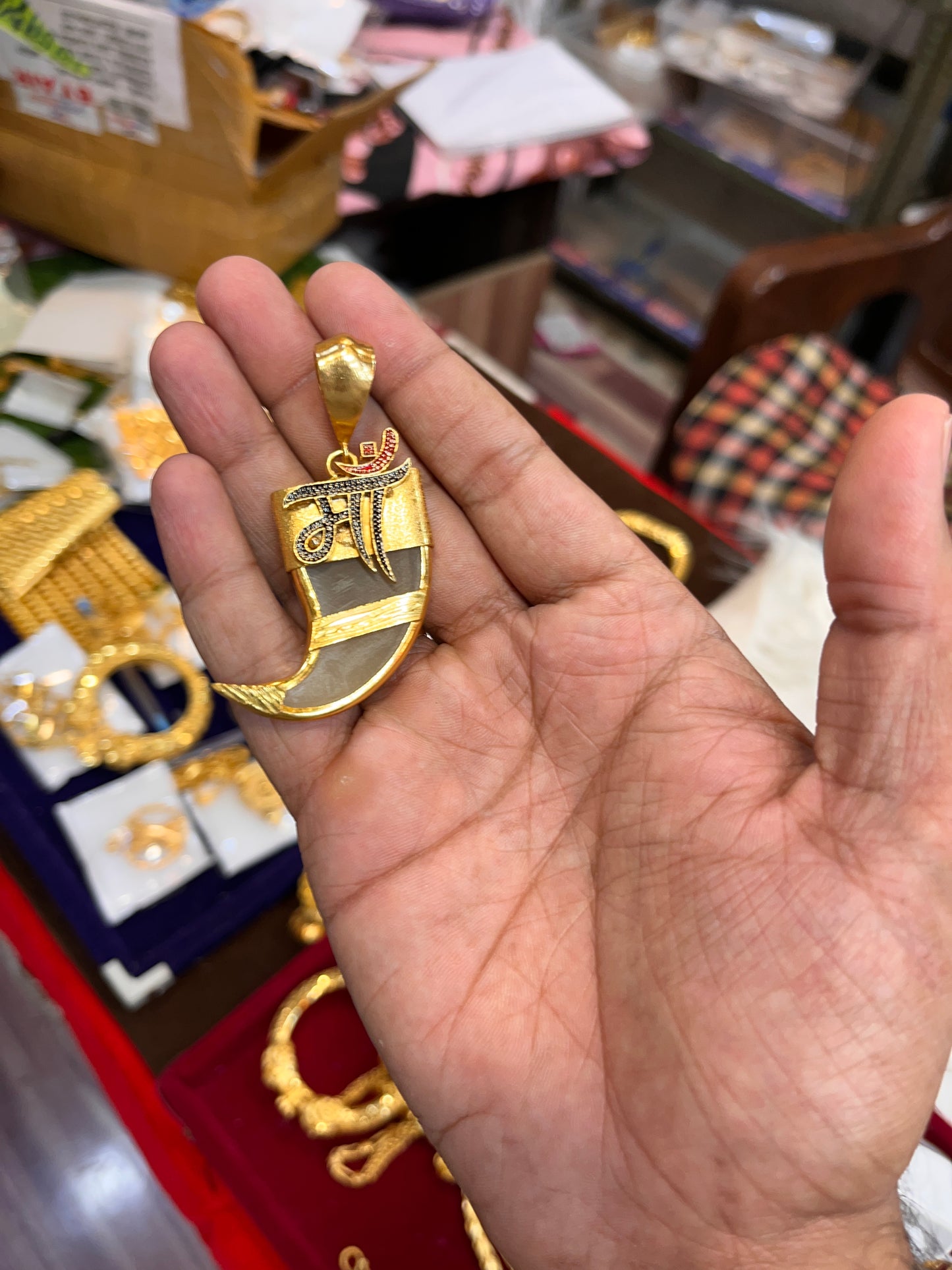 One gram gold neals maa design pandent