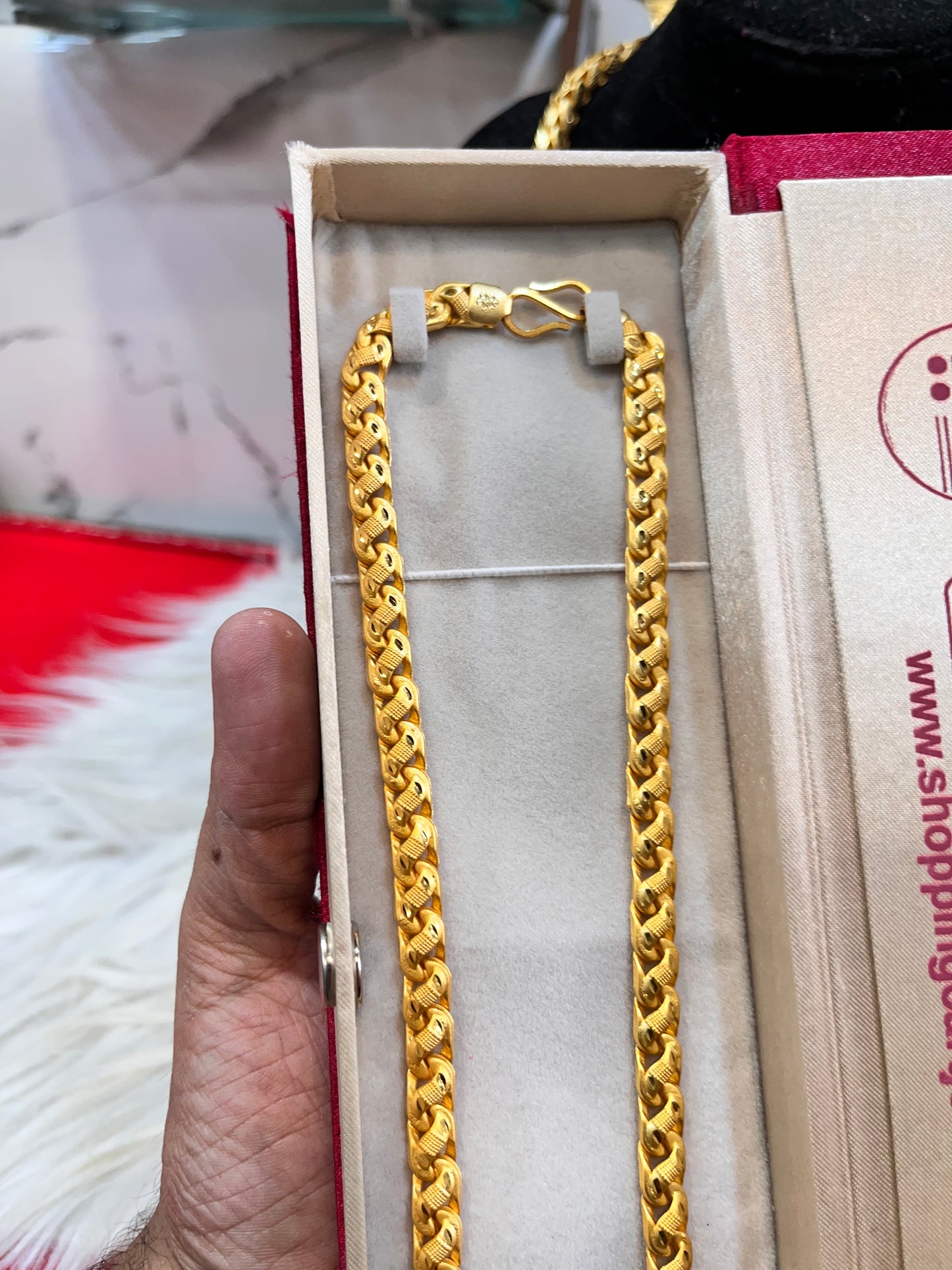 one gram gold plated gudik singapuri chain