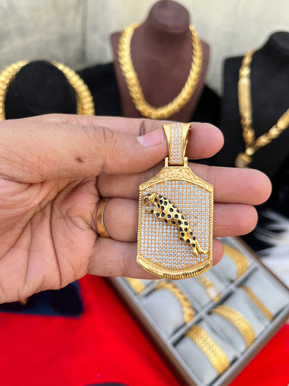 one gram gold fully daimond jeguar big pandent