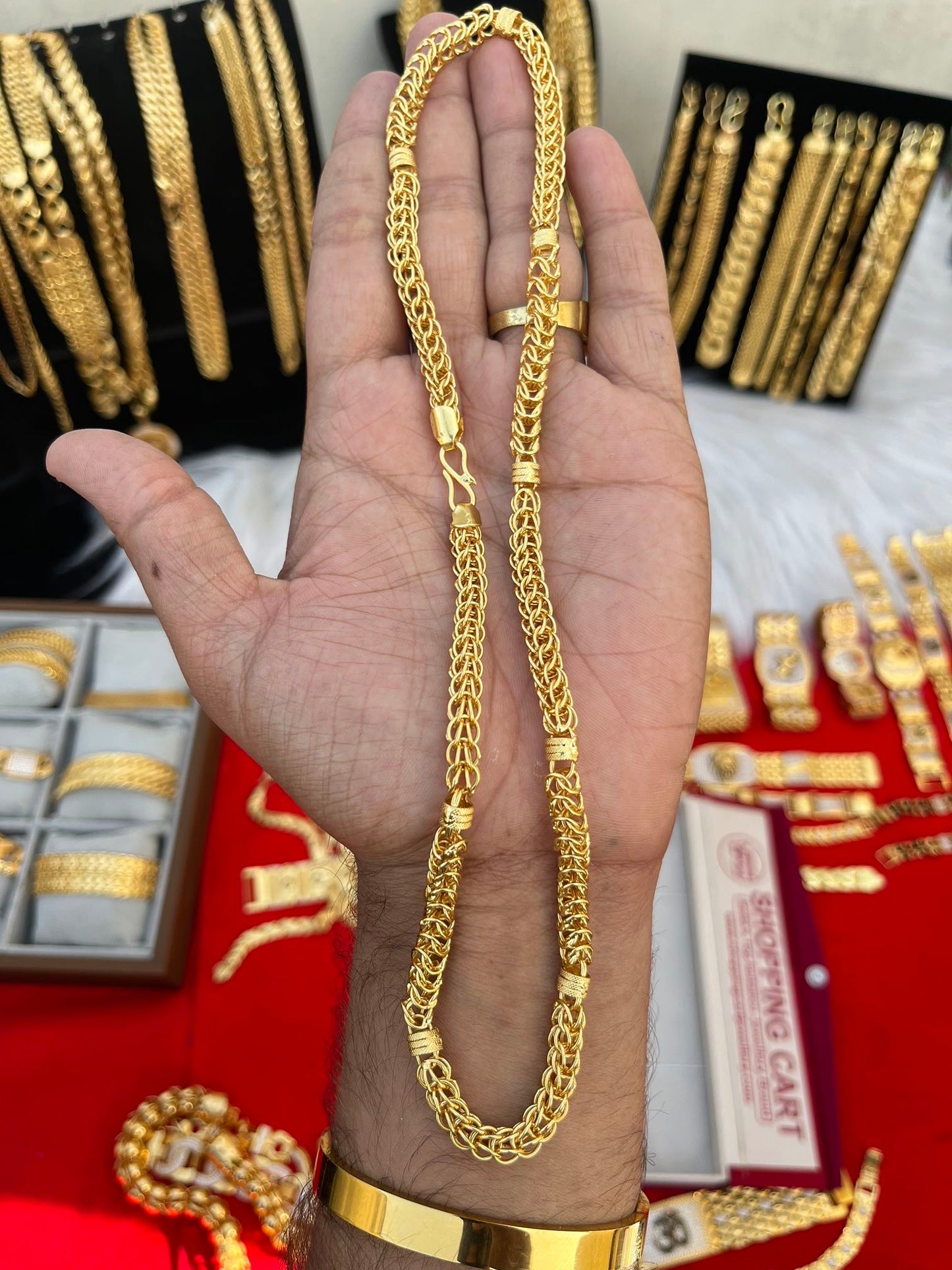 one gram gold plated classic indo design chain