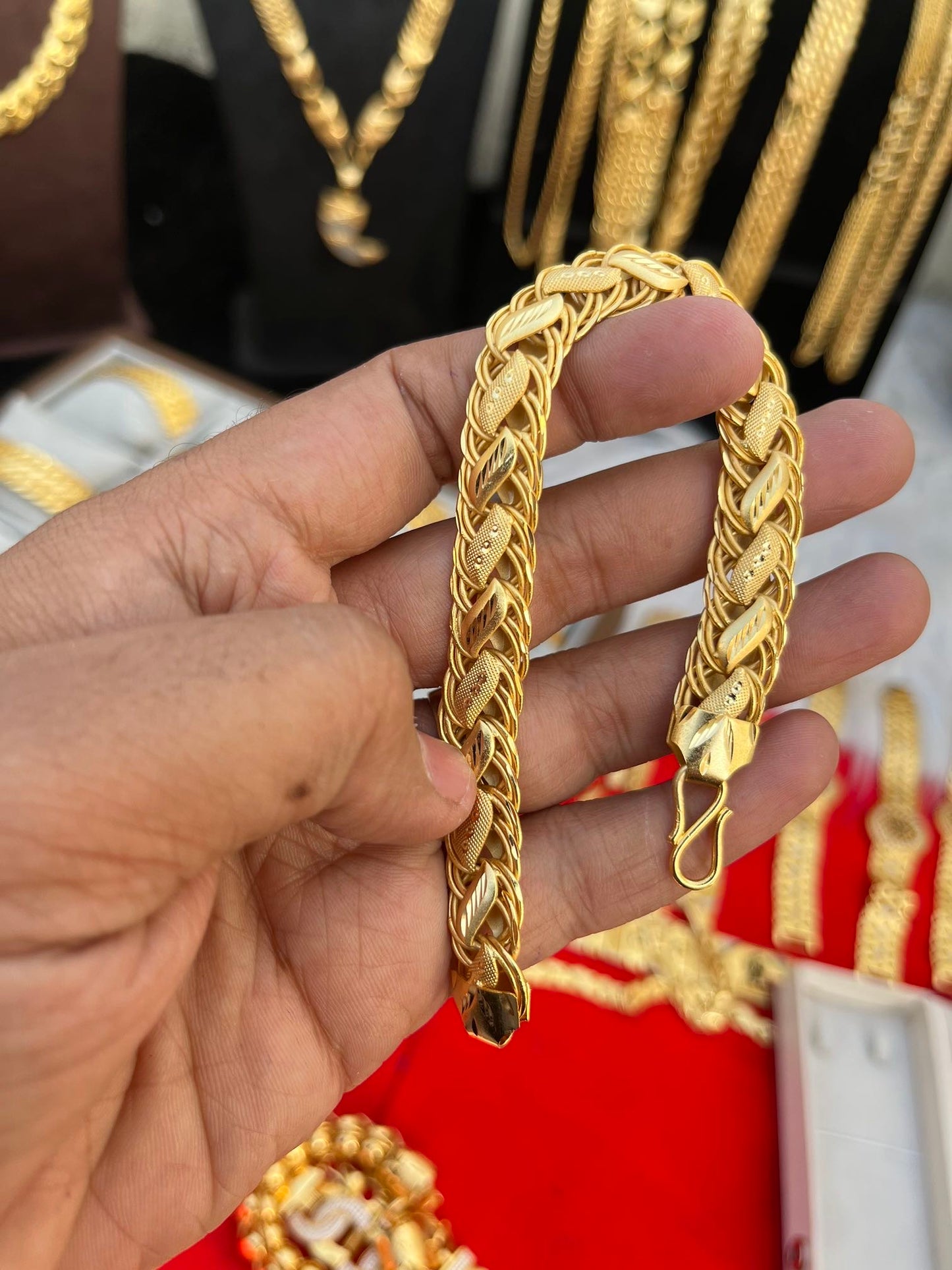 one gram gold plated lautos salang design bracelet